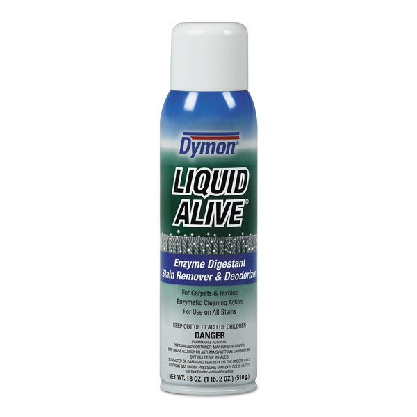 Dymon LIQUID ALIVE Carpet Cleaner/Deodorizer, 20oz, Aerosol, PK12 33420